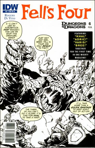 Dungeons & Dragons (2010) issue 6-D Jorge Lucas 1:25"Fell's Four" B&W Cover