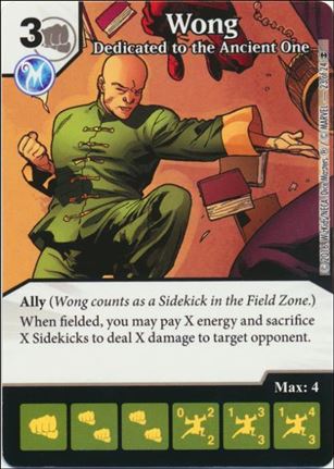 Marvel Dice Masters Doctor Strange card 23 Wong: Dedicated to the Ancient One