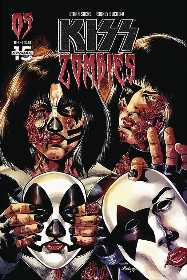 Kiss Zombies issue 5-C Rodney Buchemi Cover