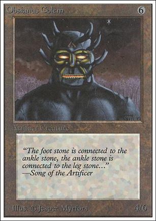Magic the Gathering: Unlimited (Base Set) card 269 Obsianus Golem