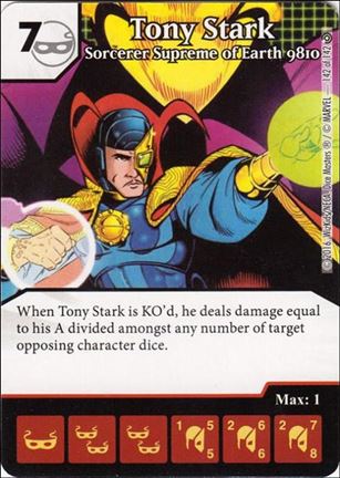 Marvel Dice Masters Civil War card 142 Tony Stark: Sorcerer Supreme of Earth 9810