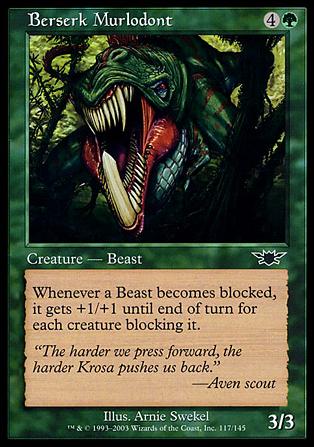 Magic the Gathering: Legions (Base Set) card 117 Berserk Murlodont