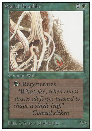 Magic the Gathering: Unlimited (Base Set) card 224 Wall of Brambles