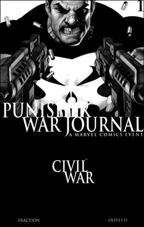 Punisher War Journal (2006) issue 1-B Black and White Cover