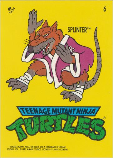 Teenage Mutant Ninja Turtles: Series 1 (Sticker Subset) card 6 Splinter