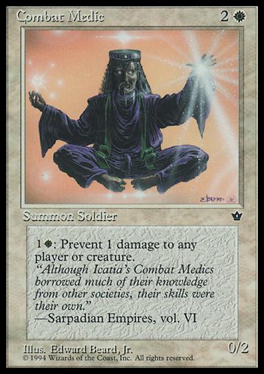 Magic the Gathering: Fallen Empires (Base Set) card 1-B Combat Medic