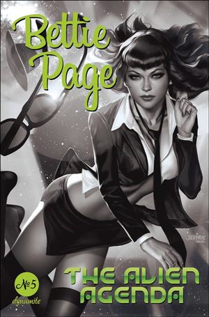 Bettie Page: The Alien Agenda issue 5-K Josh Burns 1:11 Black & White Cover