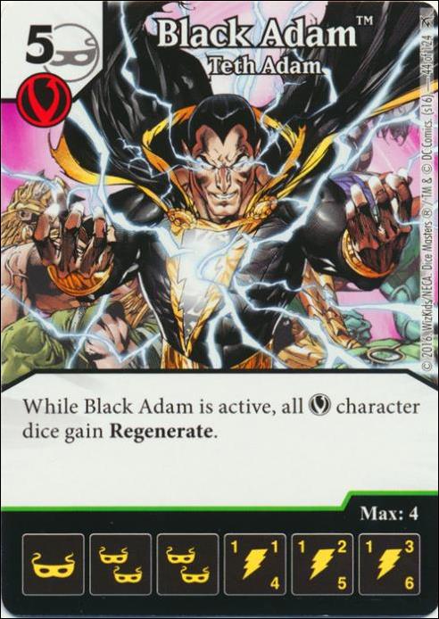 DC Comics Dice Masters Green Arrow and The Flash card 44 Black Adam: Teth Adam 