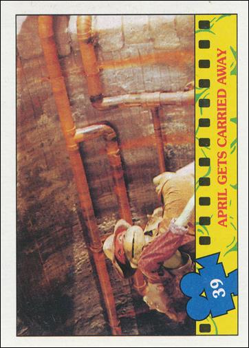 Teenage Mutant Ninja Turtles Movie (Base Set) card 39 April Gets Carried Away