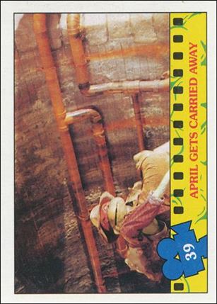 Teenage Mutant Ninja Turtles Movie (Base Set) card 39 April Gets Carried Away