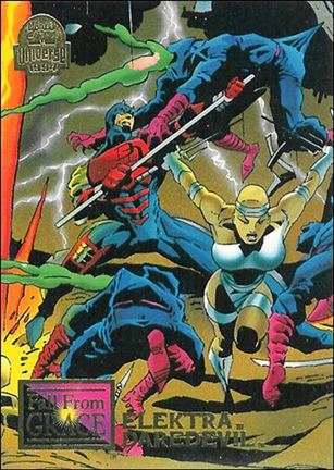 Marvel Universe: Series 5 (Base Set) card 71 Elektra & Daredevil