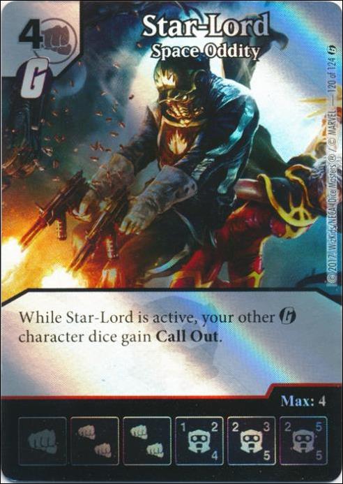 Marvel Dice Masters Guardians of the Galaxy  card 120 Star-Lord: Space Oddity