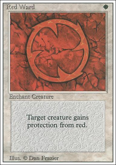 Magic the Gathering: Revised (Base Set) card 33 Red Ward