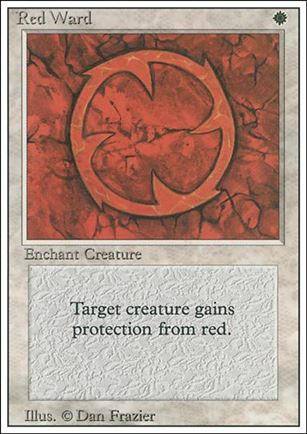 Magic the Gathering: Revised (Base Set) card 33 Red Ward