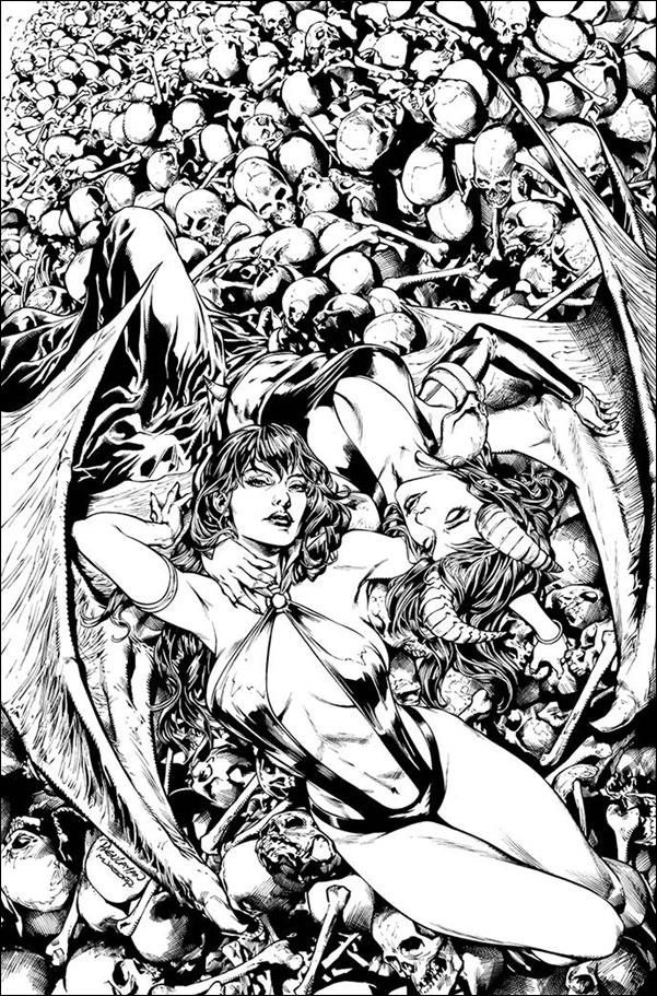 Vampirella vs Purgatori issue 5-M Carlo Pagulayan 1:15 Black & White Virgin Cover
