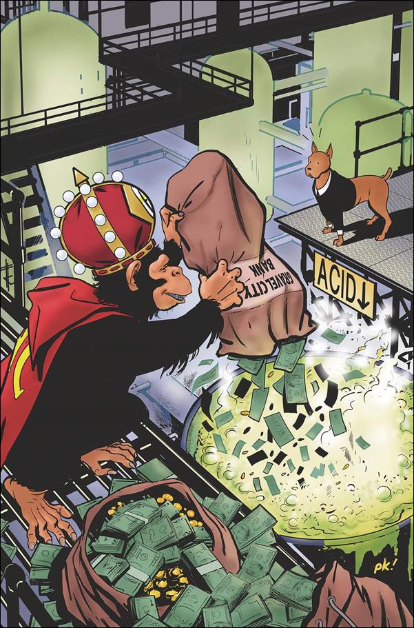 Acid Chimp vs. Business Dog issue 1-B Peter Krause Cover