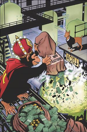 Acid Chimp vs. Business Dog issue 1-B Peter Krause Cover