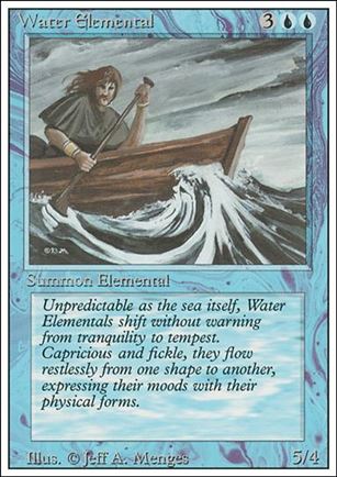 Magic the Gathering: Revised (Base Set) card 92 Water Elemental