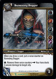 World of Warcraft: March of the Legion (Base Set) card 287 Runesong Dagger