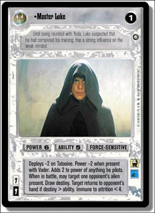 Star Wars: Enhanced Jabba's Palace (Base Set) card 11 Master Luke