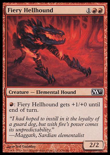 Magic the Gathering: 2011 Core Set (Base Set) card 136 Fiery Hellhound