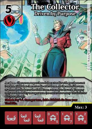 Marvel Dice Masters  Avengers Infinity Gauntlet card 130 The Collector: Driven by Purpose