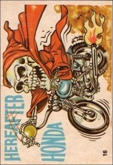Silly Cycles (Base Set) card 16-B Hereafter Honda  (Fan Art on Back)