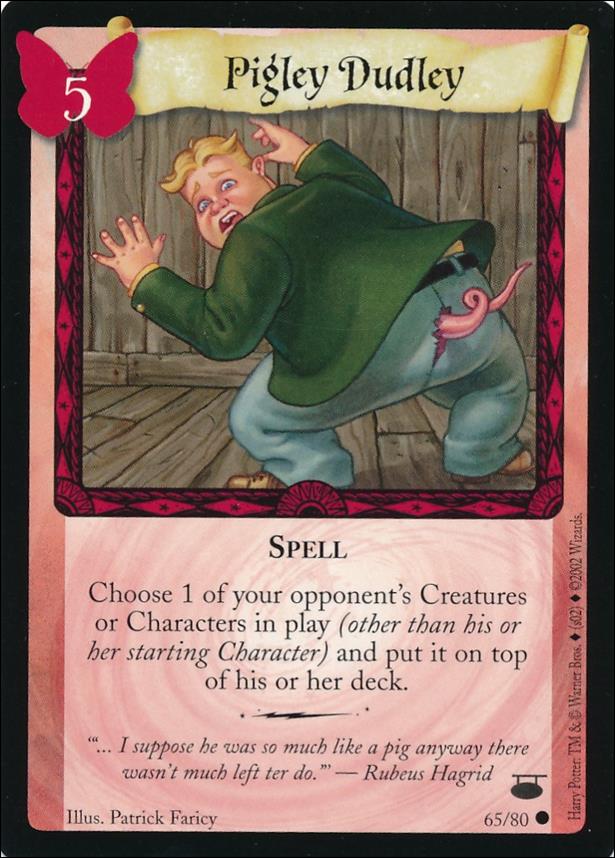 Harry Potter: Diagon Alley (Base Set) card 65 Pigley Dudley