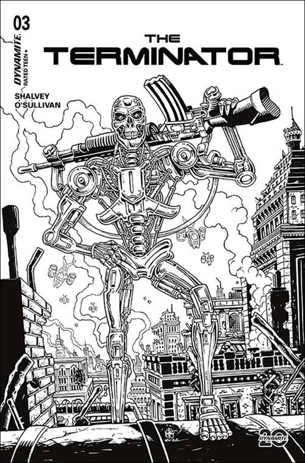 Terminator (2024) issue 3-R Ken Haeser B&W 1:7 Cardstock Cover
