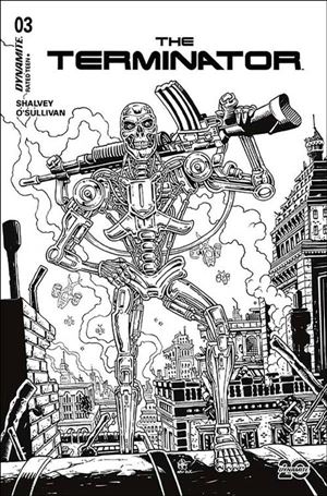 Terminator (2024) issue 3-R Ken Haeser B&W 1:7 Cardstock Cover