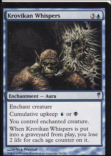 Magic the Gathering: Coldsnap (Base Set) card 39 Krovikan Whispers