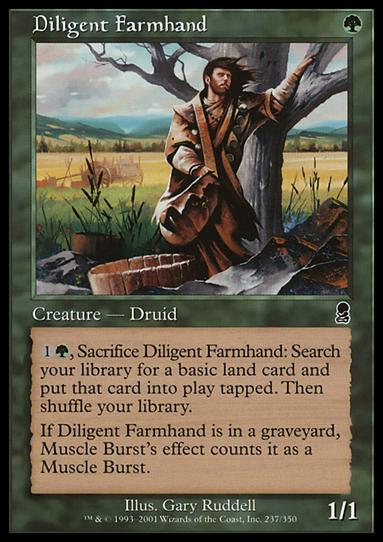Magic the Gathering: Odyssey (Base Set) card 237 Diligent Farmhand