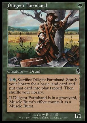 Magic the Gathering: Odyssey (Base Set) card 237 Diligent Farmhand