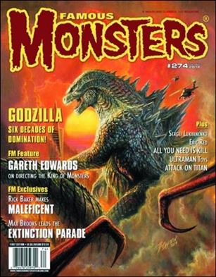 Famous Monsters of Filmland issue 274-B Godzilla 2014 Newsstand Cover