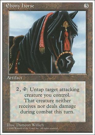 Magic the Gathering: 4th Edition (Base Set) card 318 Ebony Horse