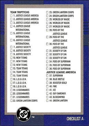 DC Cosmic Teams (Base Set) card 149 Checklist A