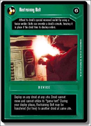 Star Wars: Premiere Limited (Base Set) card 43 Restraining Bolt