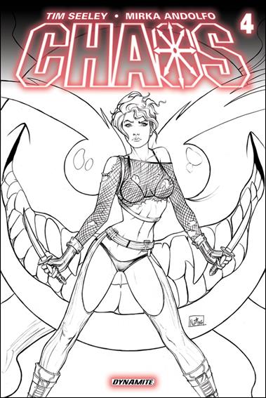 Chaos issue 4-F Nei Ruffino 1:25 Black & White Cover