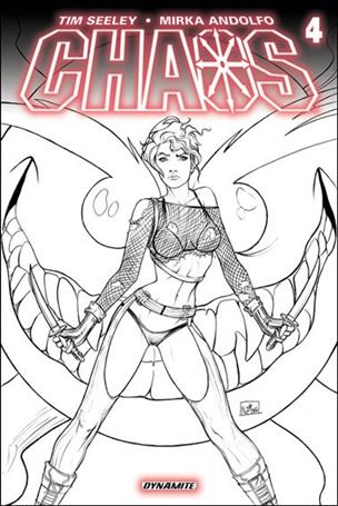 Chaos issue 4-F Nei Ruffino 1:25 Black & White Cover