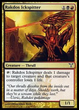 Magic the Gathering: Dissension (Base Set) card 128 Rakdos Ickspitter