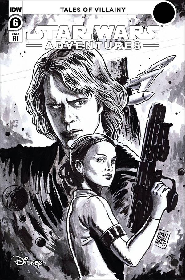 Star Wars Adventures (2020) issue 6-C Francesco Francavilla 1:10 Black & White Cover