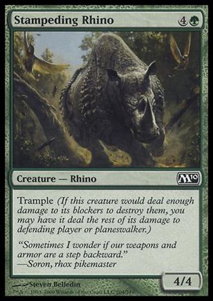 Magic the Gathering: 2010 Core Set (Base Set) card 204 Stampeding Rhino