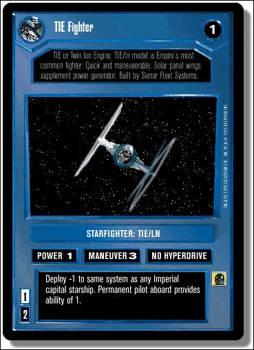 Star Wars: Premiere Limited (Base Set) card 142 TIE Fighter