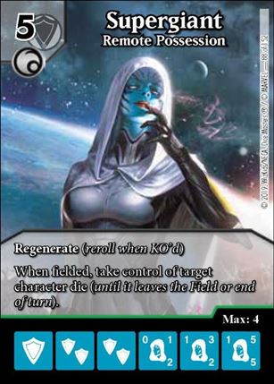 Marvel Dice Masters  Avengers Infinity Gauntlet card 88 Supergiant: Remote Possession 