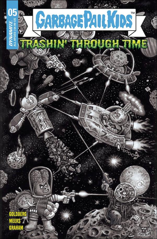 Garbage Pail Kids: Trashin' Through Time issue 5-F Tom Bunk 1:10 Black and White Cover