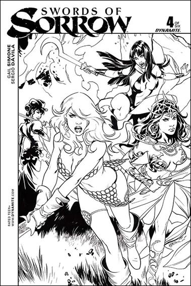 Swords of Sorrow issue 4-E Emanuela Lupacchino 1:20 Black & White Cover