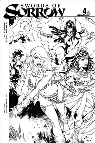 Swords of Sorrow issue 4-E Emanuela Lupacchino 1:20 Black & White Cover