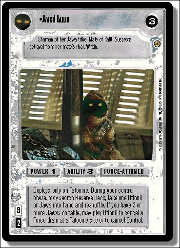 Star Wars: Jabba's Palace Limited (Base Set) card 93 Aved Luun