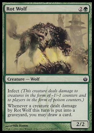 Magic the Gathering: Mirrodin Besieged (Base Set) card 90 Rot Wolf