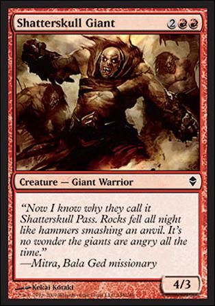 Magic The Gathering: Zendikar (Base Set) card 148 Shatterskull Giant